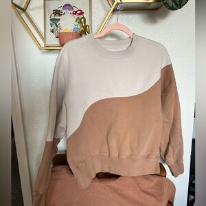 Abercrombie Color Block Crewneck Sweatshirt